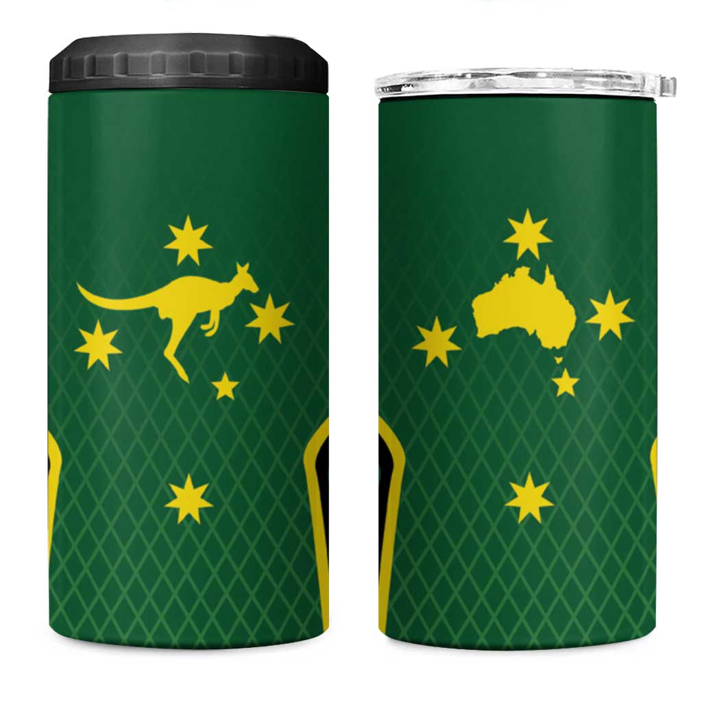 Australia Day 26 January Personalised 4 in 1 Can Cooler Tumbler With National Color