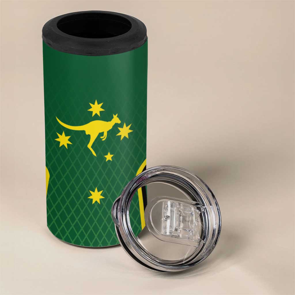 Australia Day 26 January Personalised 4 in 1 Can Cooler Tumbler With National Color