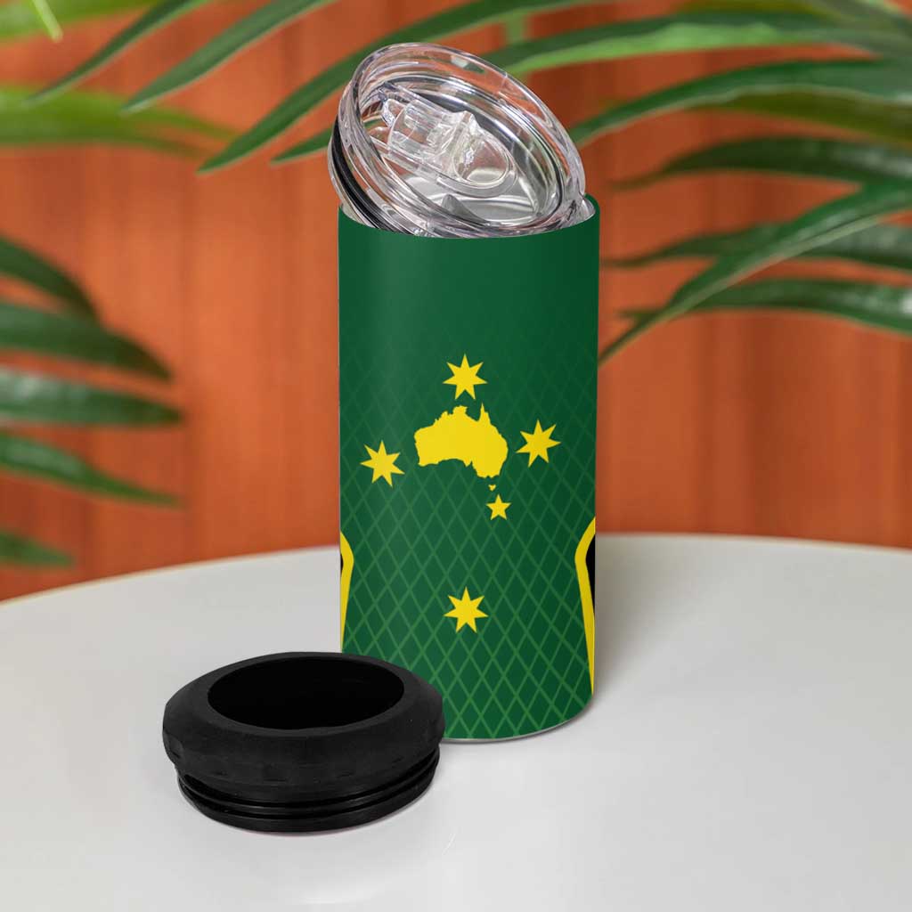 Australia Day 26 January Personalised 4 in 1 Can Cooler Tumbler With National Color