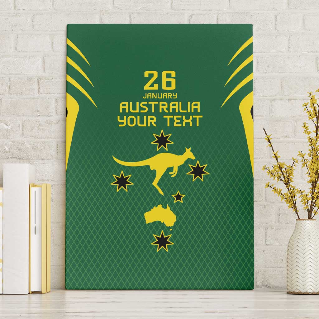 Australia Day 26 January Personalised Canvas Wall Art With National Color