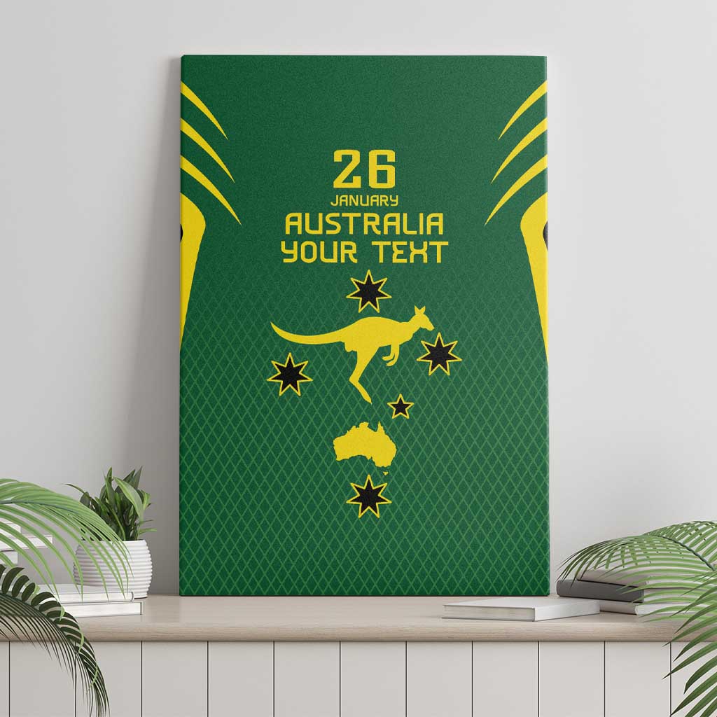 Australia Day 26 January Personalised Canvas Wall Art With National Color