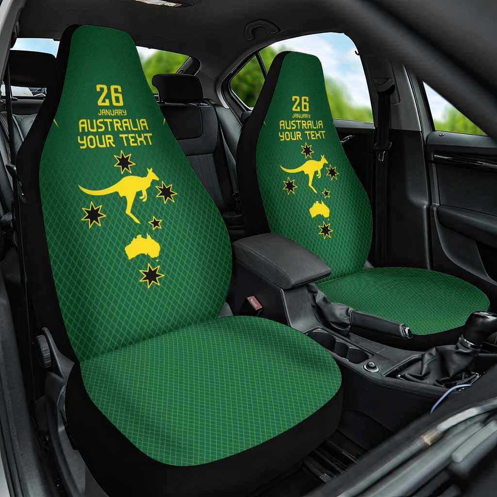 Australia Day 26 January Personalised Car Seat Cover With National Color - Vibe Hoodie Shop