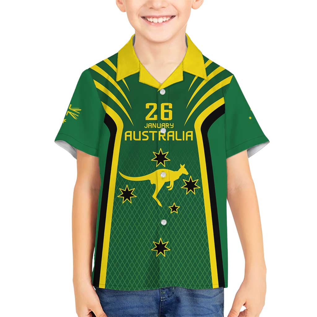 Australia Day 26 January Personalised Family Matching Long Sleeve Bodycon Dress and Hawaiian Shirt With National Color