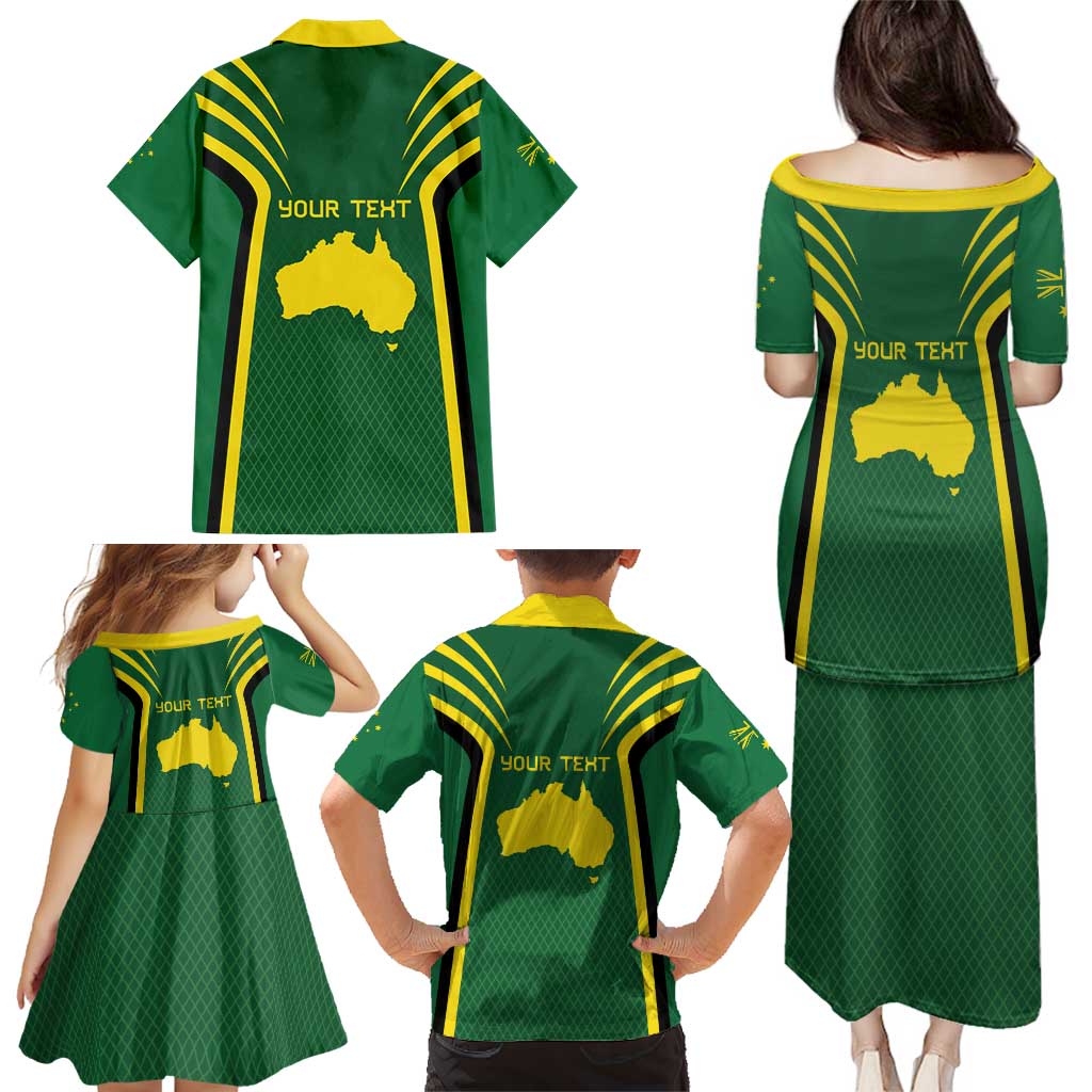 Australia Day 26 January Personalised Family Matching Puletasi and Hawaiian Shirt With National Color