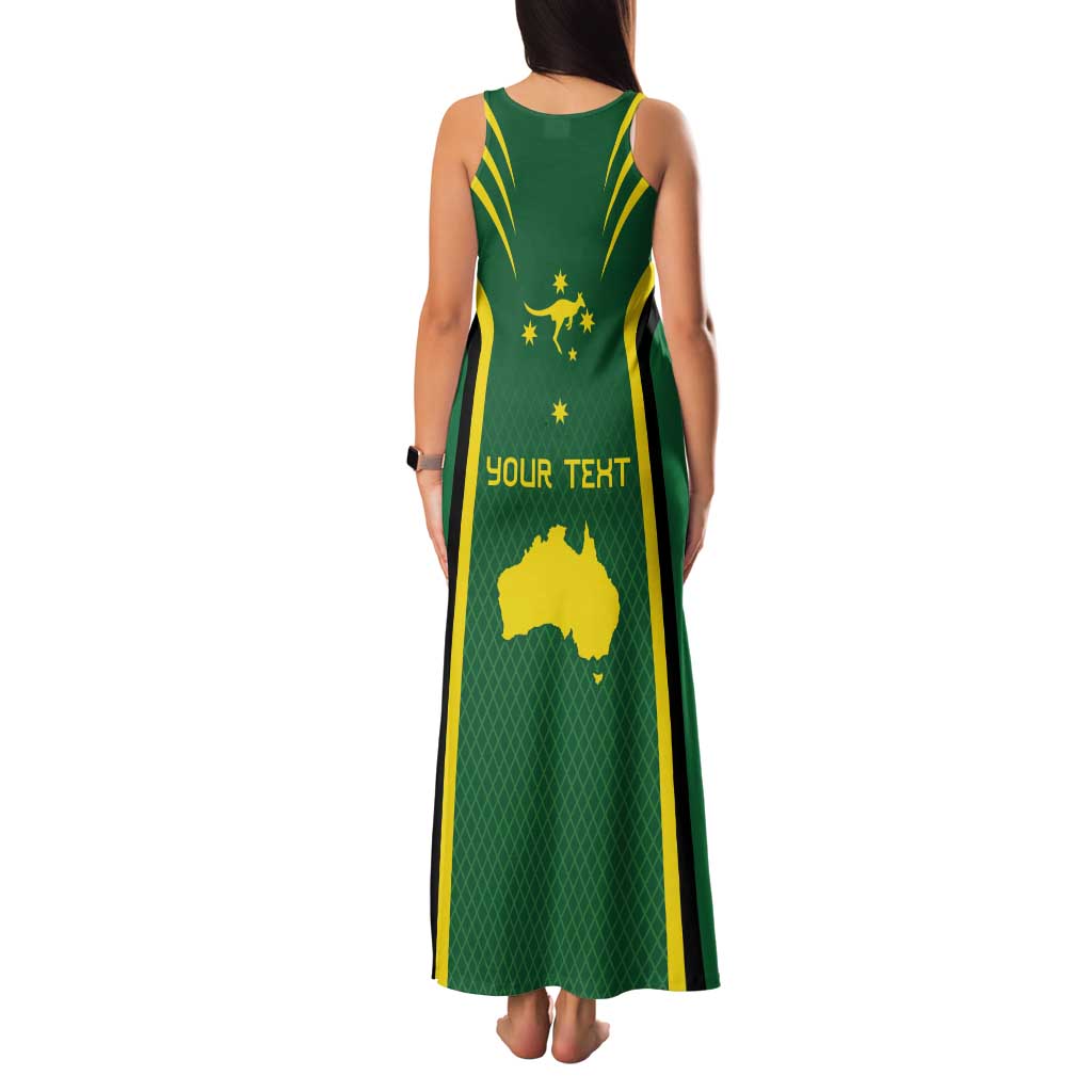 Australia Day 26 January Personalised Family Matching Tank Maxi Dress and Hawaiian Shirt With National Color