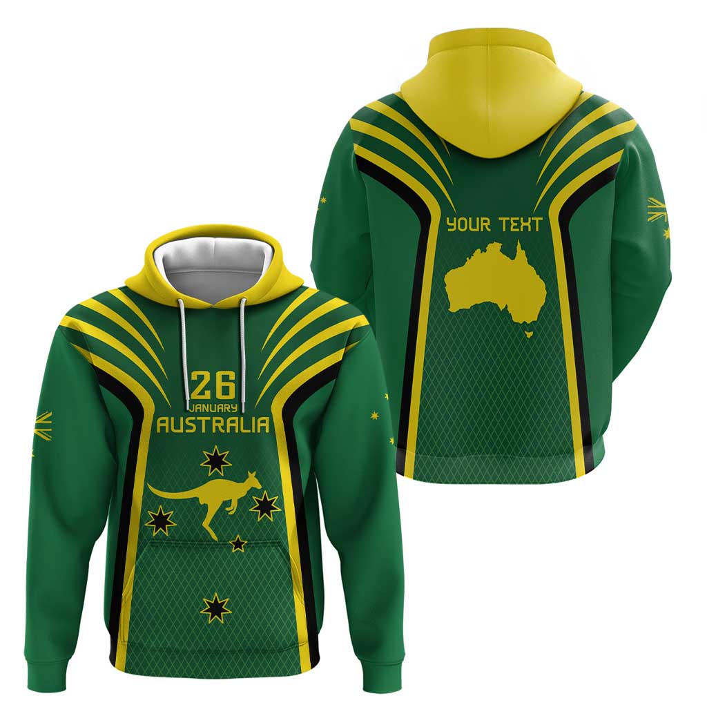 Australia Day 26 January Personalised Hoodie With National Color LT9 - Vibe Hoodie Shop