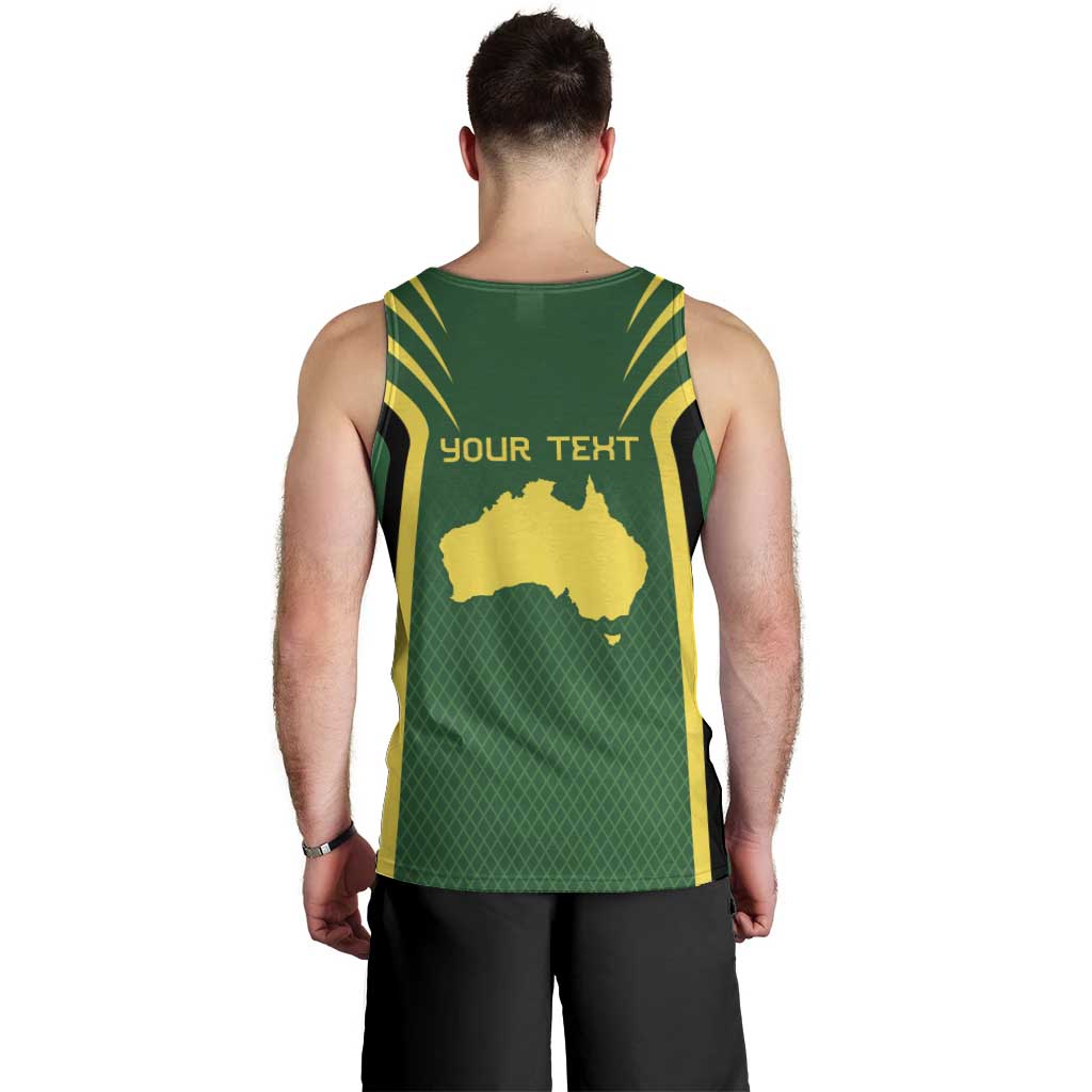 Australia Day 26 January Personalised Men Tank Top With National Color - Vibe Hoodie Shop