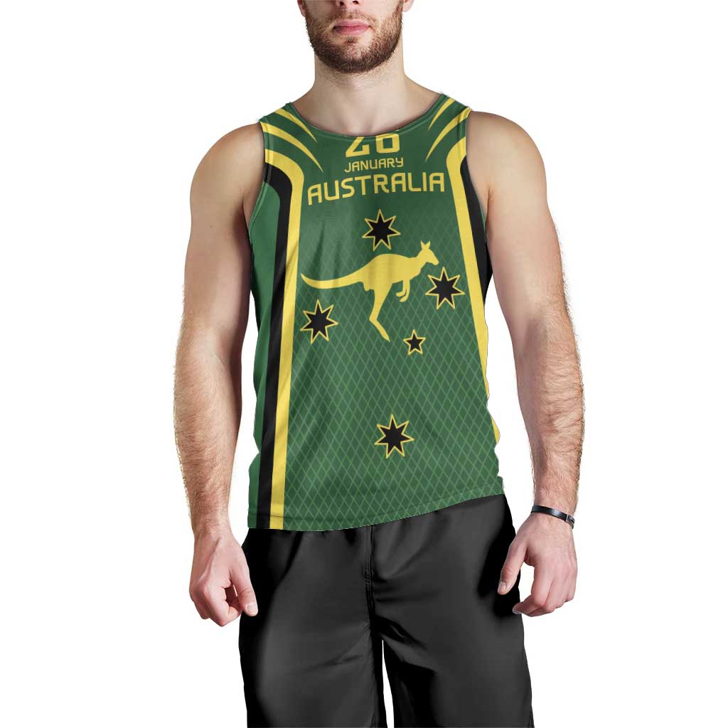 Australia Day 26 January Personalised Men Tank Top With National Color - Vibe Hoodie Shop