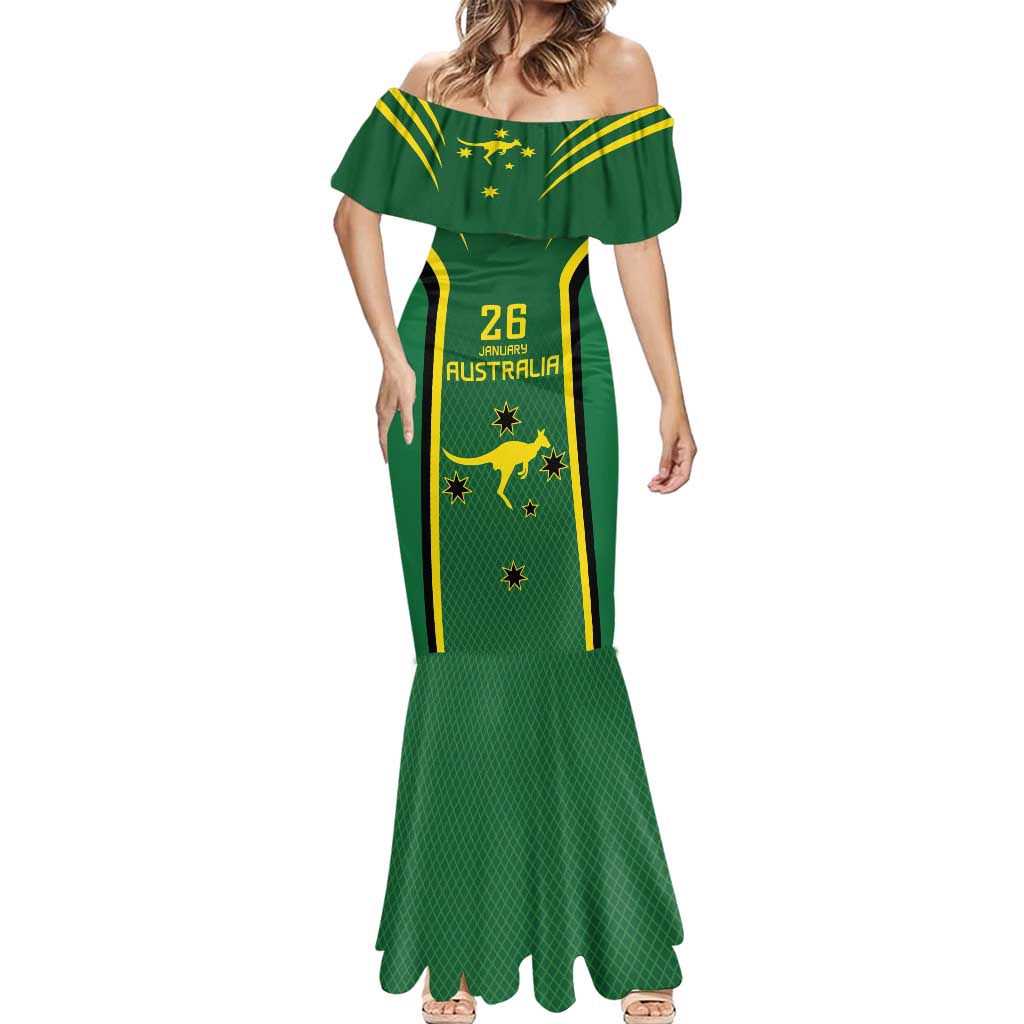 Australia Day 26 January Personalised Mermaid Dress With National Color