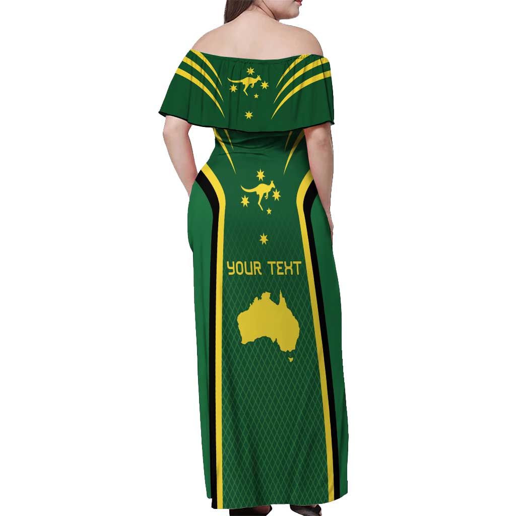 Australia Day 26 January Personalised Off Shoulder Maxi Dress With National Color