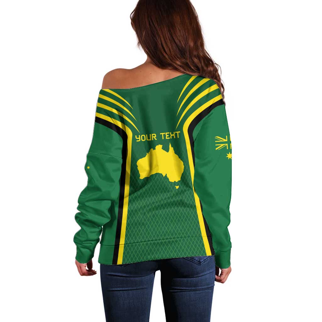 Australia Day 26 January Personalised Off Shoulder Sweater With National Color - Vibe Hoodie Shop