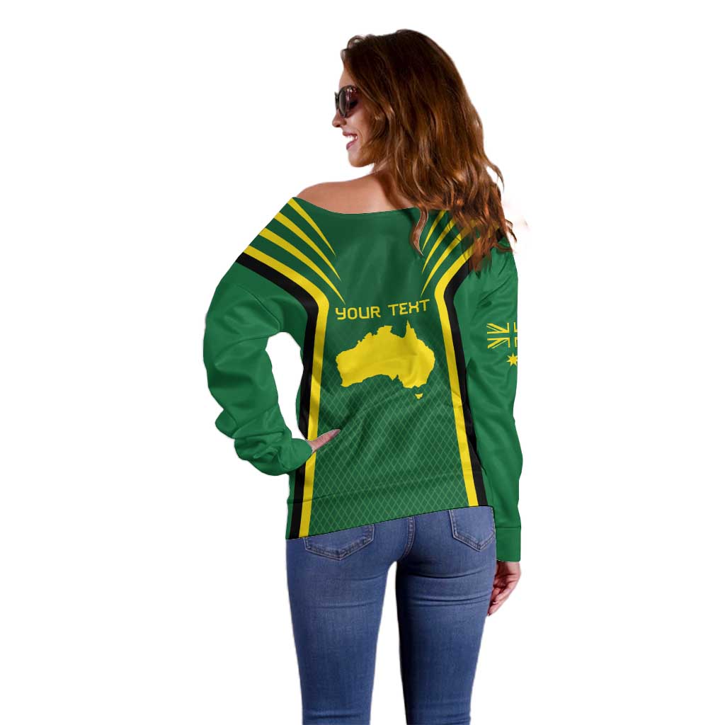 Australia Day 26 January Personalised Off Shoulder Sweater With National Color - Vibe Hoodie Shop