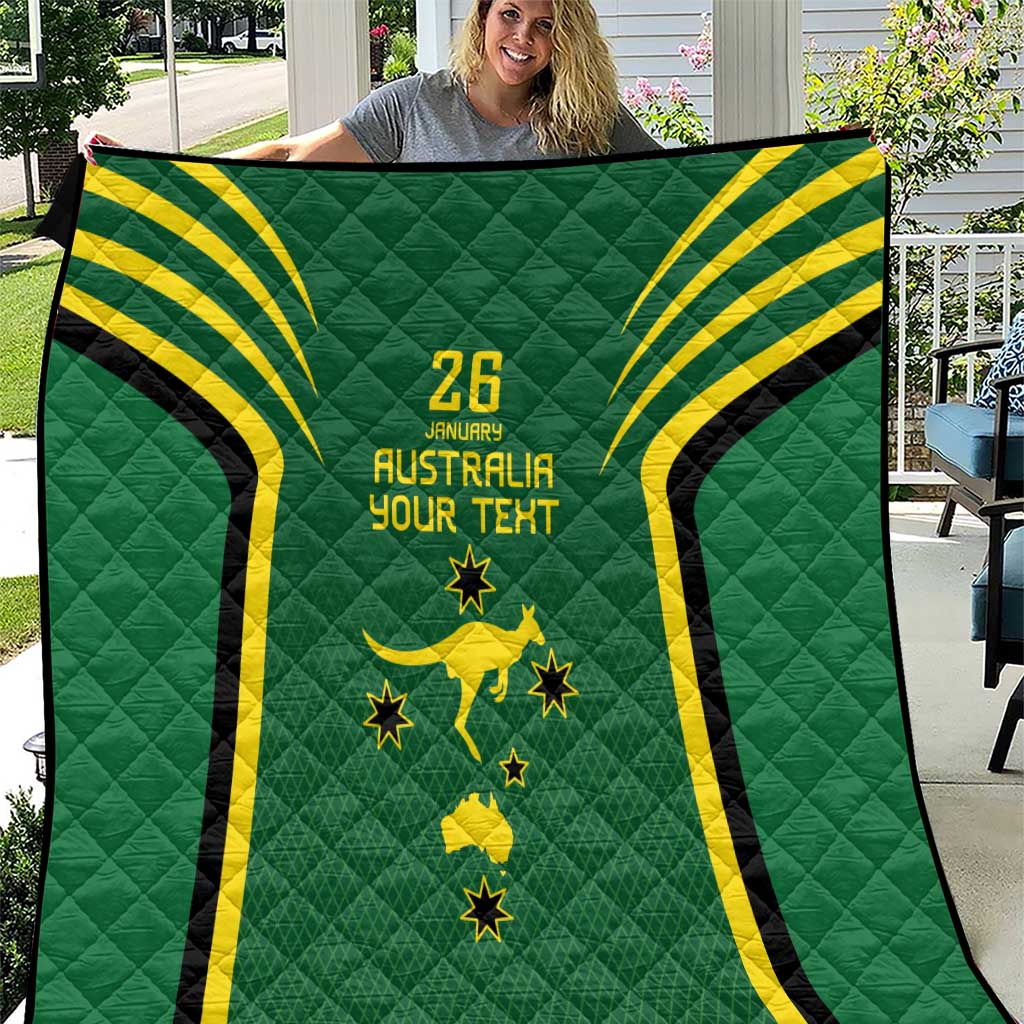 Australia Day 26 January Personalised Quilt With National Color - Vibe Hoodie Shop