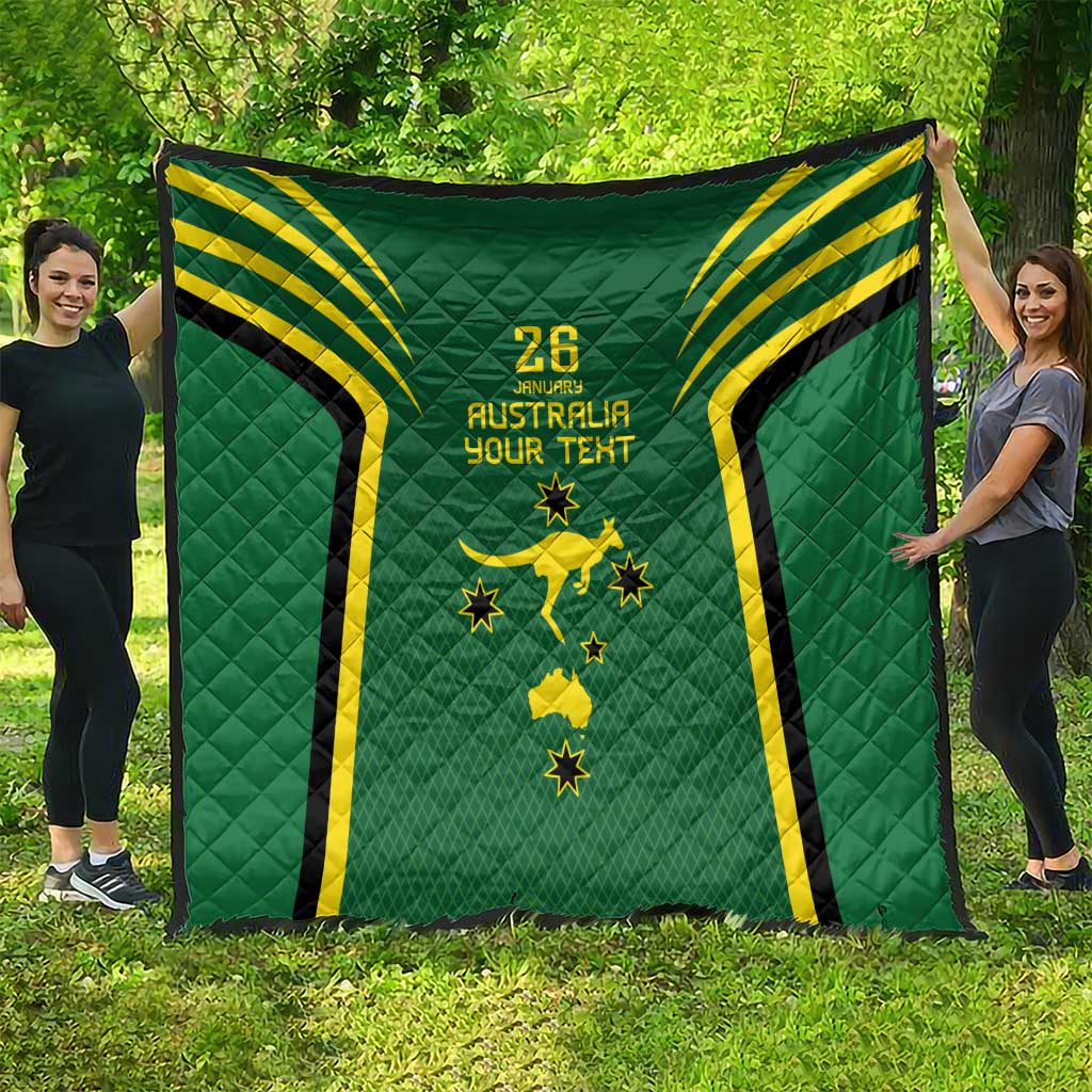 Australia Day 26 January Personalised Quilt With National Color - Vibe Hoodie Shop