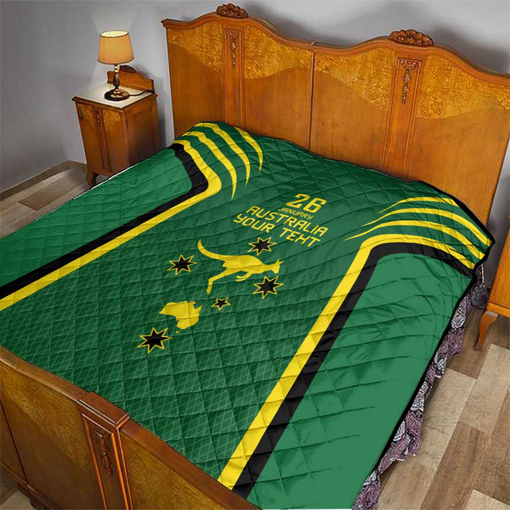 Australia Day 26 January Personalised Quilt With National Color - Vibe Hoodie Shop