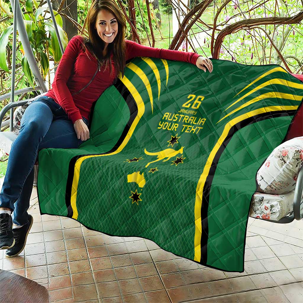 Australia Day 26 January Personalised Quilt With National Color - Vibe Hoodie Shop