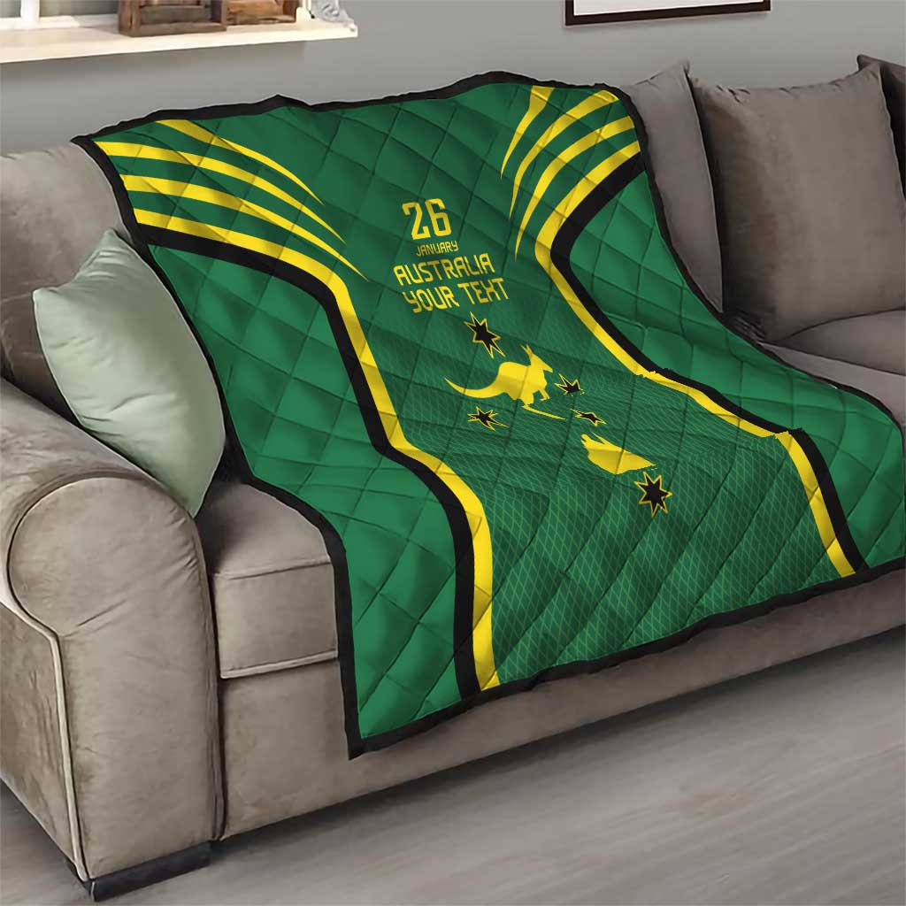 Australia Day 26 January Personalised Quilt With National Color - Vibe Hoodie Shop