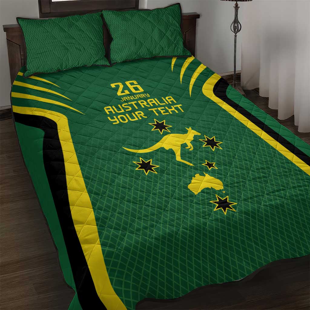 Australia Day 26 January Personalised Quilt Bed Set With National Color - Vibe Hoodie Shop