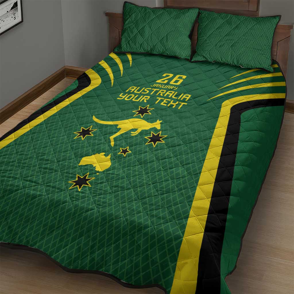 Australia Day 26 January Personalised Quilt Bed Set With National Color - Vibe Hoodie Shop