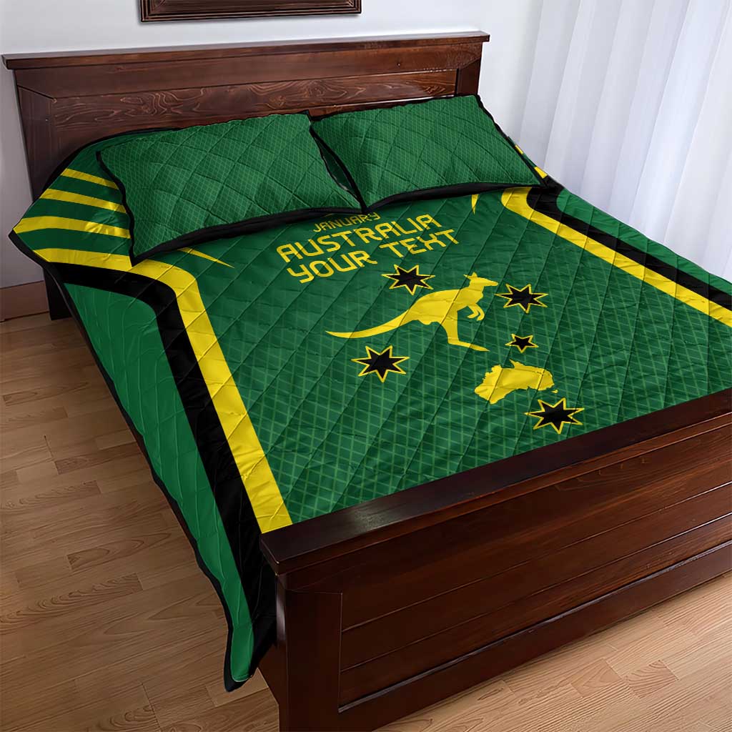 Australia Day 26 January Personalised Quilt Bed Set With National Color - Vibe Hoodie Shop