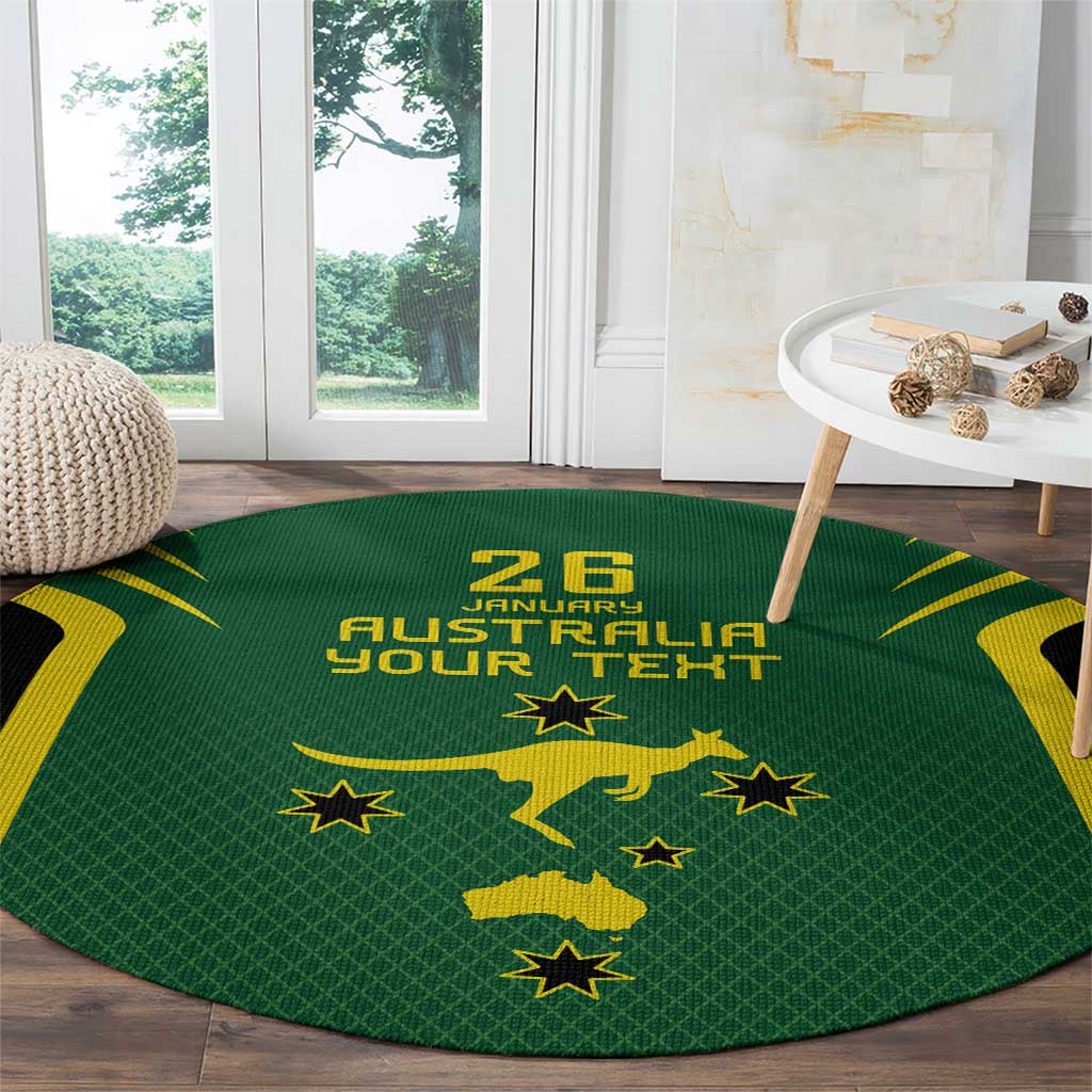 Australia Day 26 January Personalised Round Carpet With National Color