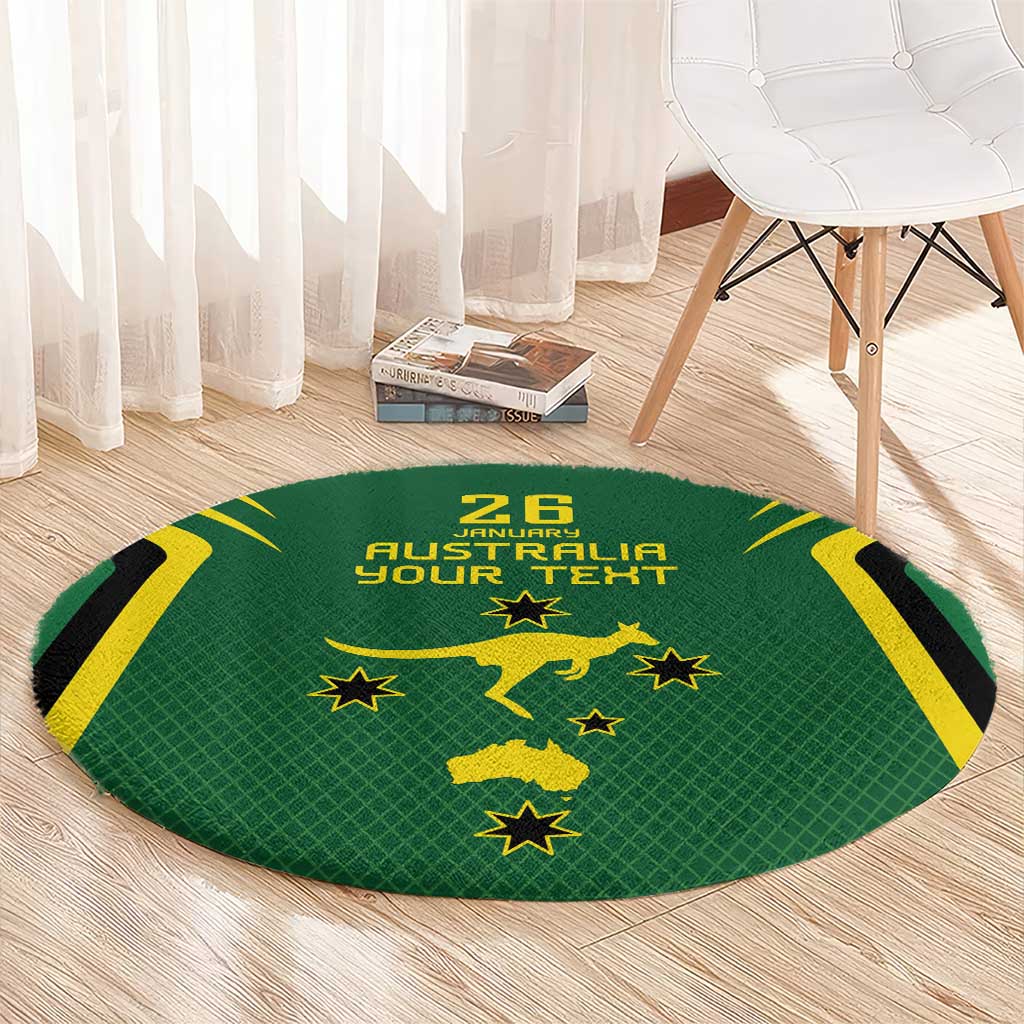 Australia Day 26 January Personalised Round Carpet With National Color