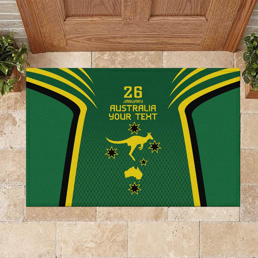 Australia Day 26 January Personalised Rubber Doormat With National Color