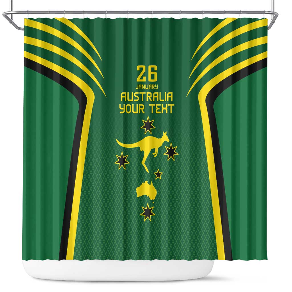 Australia Day 26 January Personalised Shower Curtain With National Color