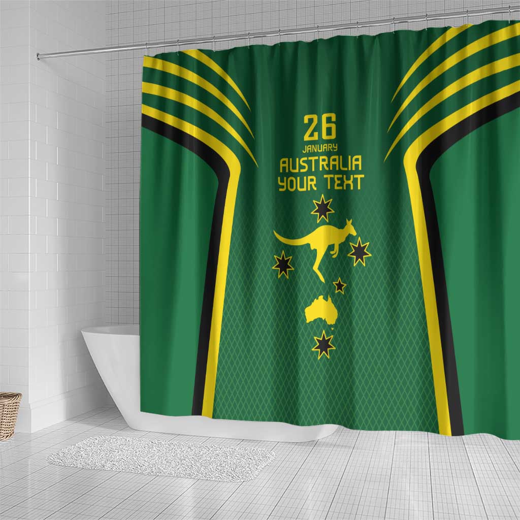 Australia Day 26 January Personalised Shower Curtain With National Color