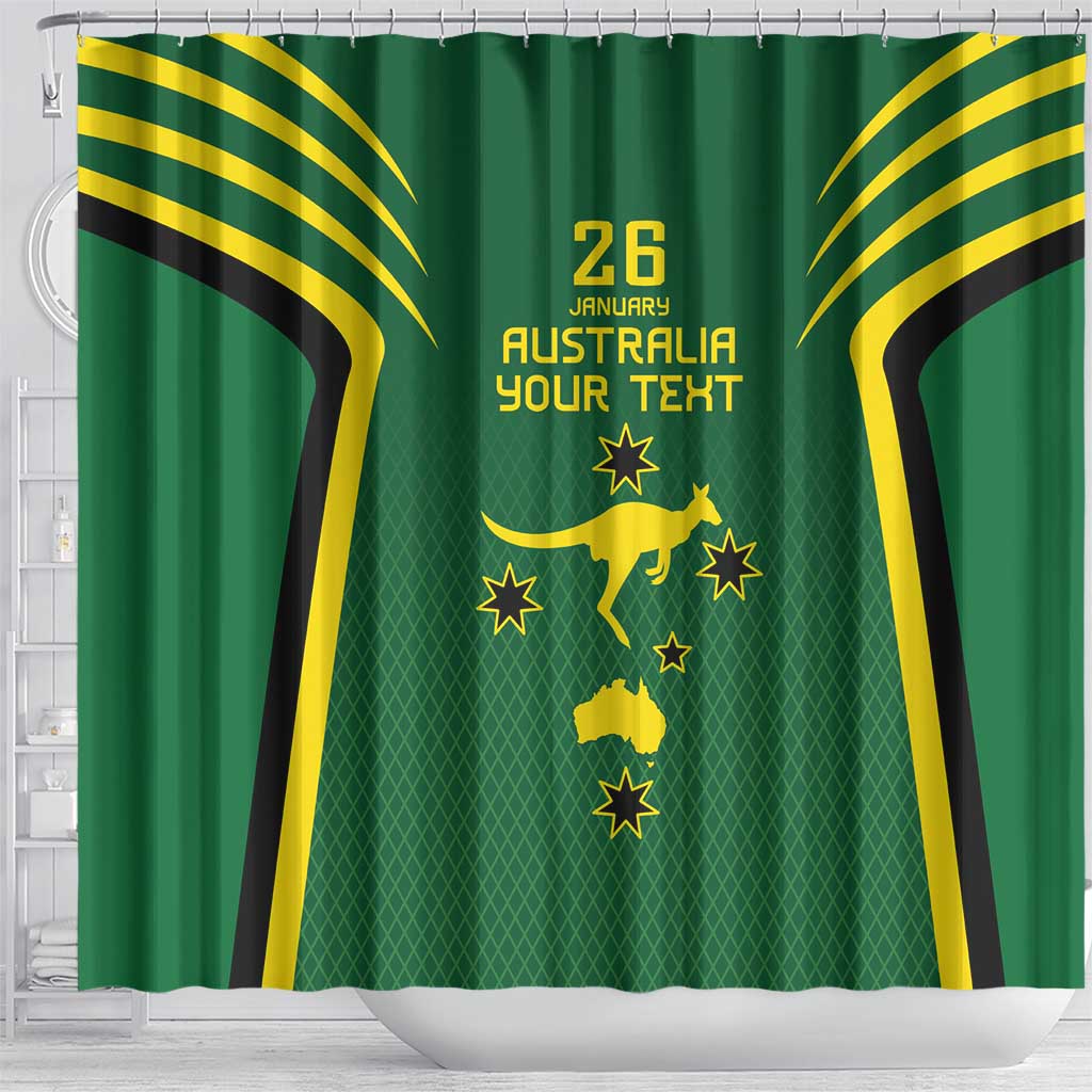 Australia Day 26 January Personalised Shower Curtain With National Color