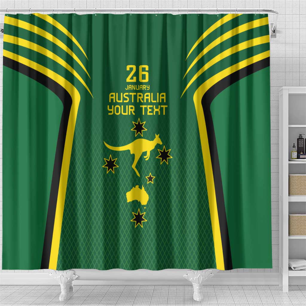 Australia Day 26 January Personalised Shower Curtain With National Color