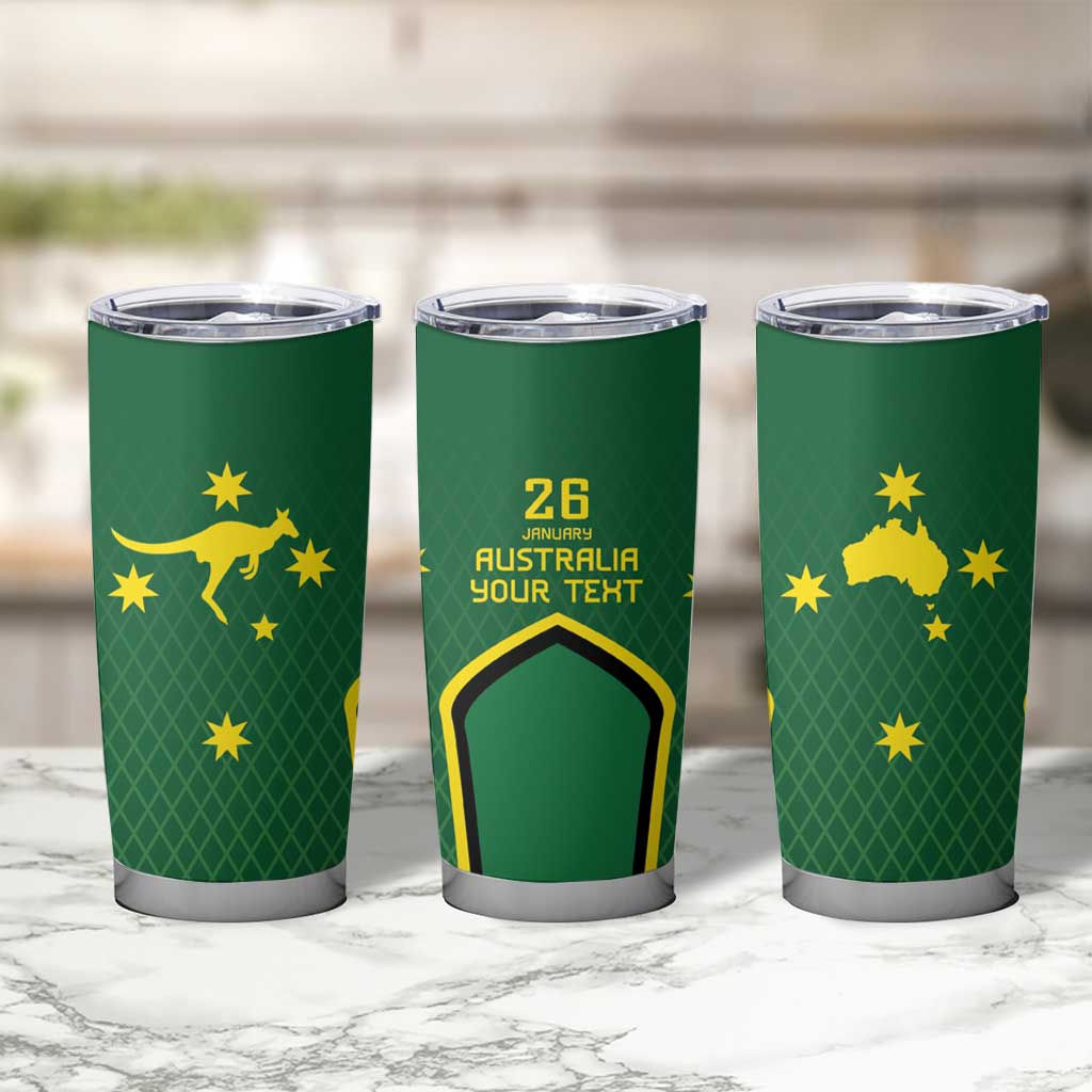 Australia Day 26 January Personalised Tumbler Cup With National Color