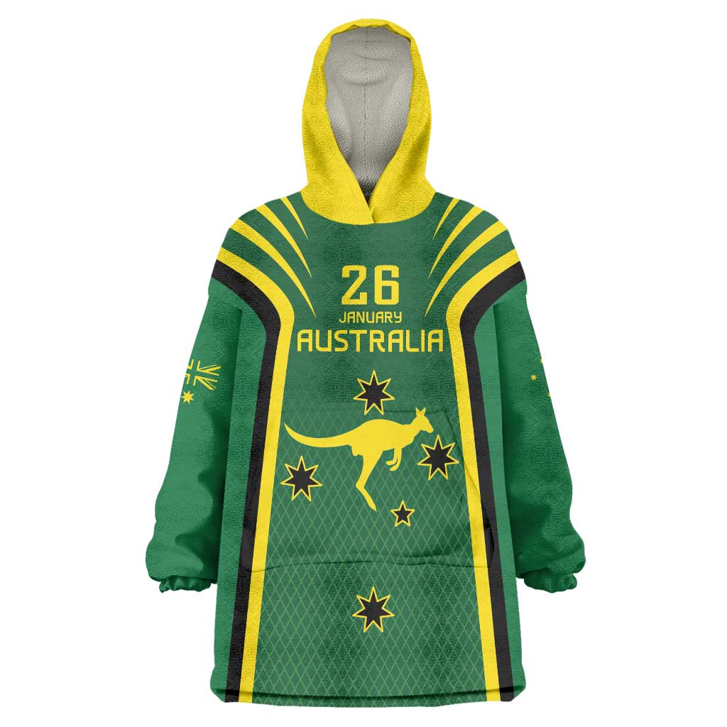 Australia Day 26 January Personalised Wearable Blanket Hoodie With National Color - Vibe Hoodie Shop