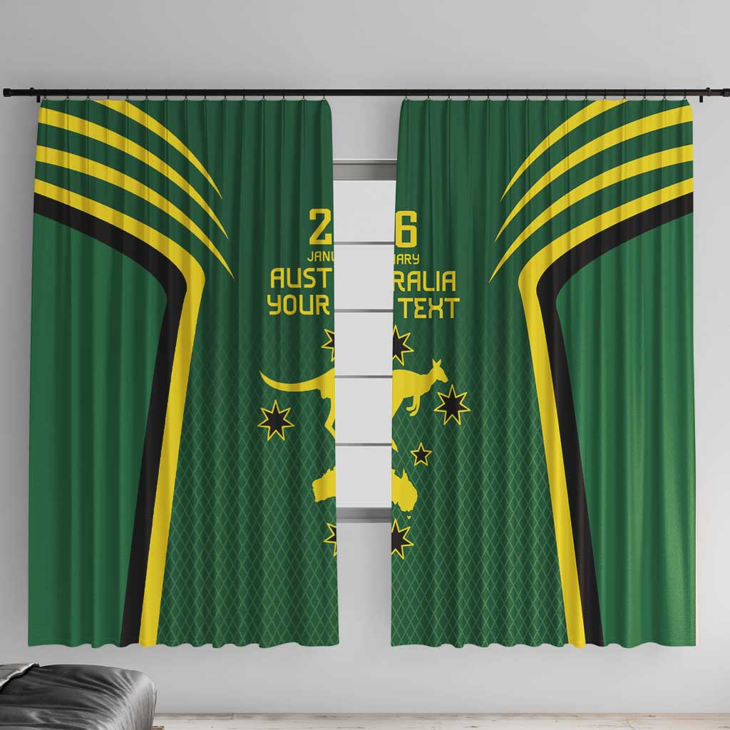 Australia Day 26 January Personalised Window Curtain With National Color