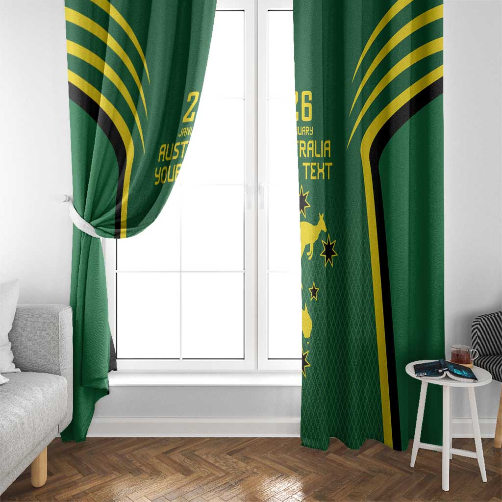 Australia Day 26 January Personalised Window Curtain With National Color