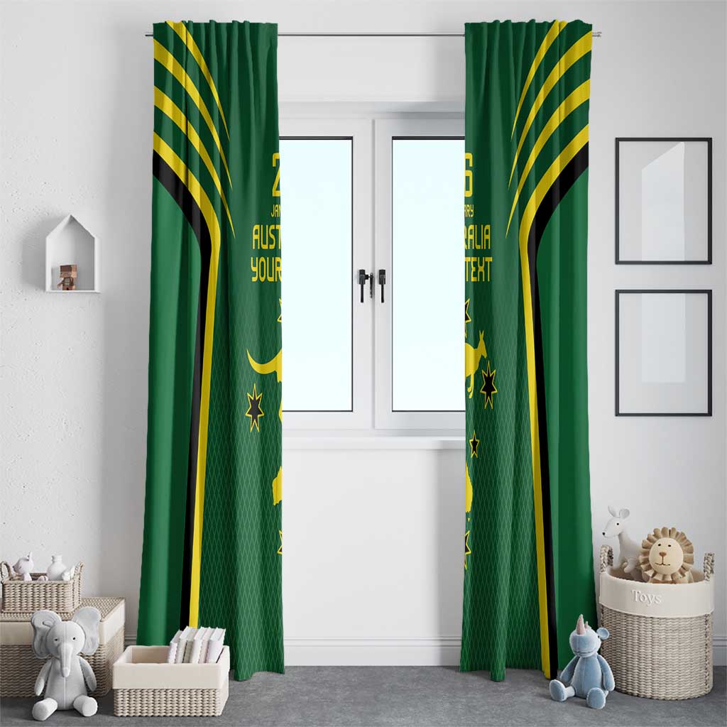 Australia Day 26 January Personalised Window Curtain With National Color