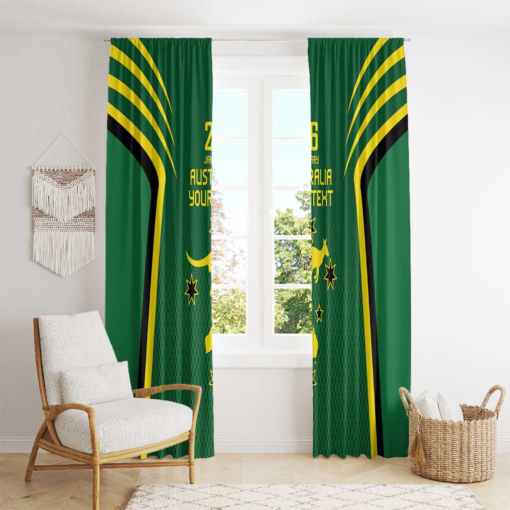 Australia Day 26 January Personalised Window Curtain With National Color