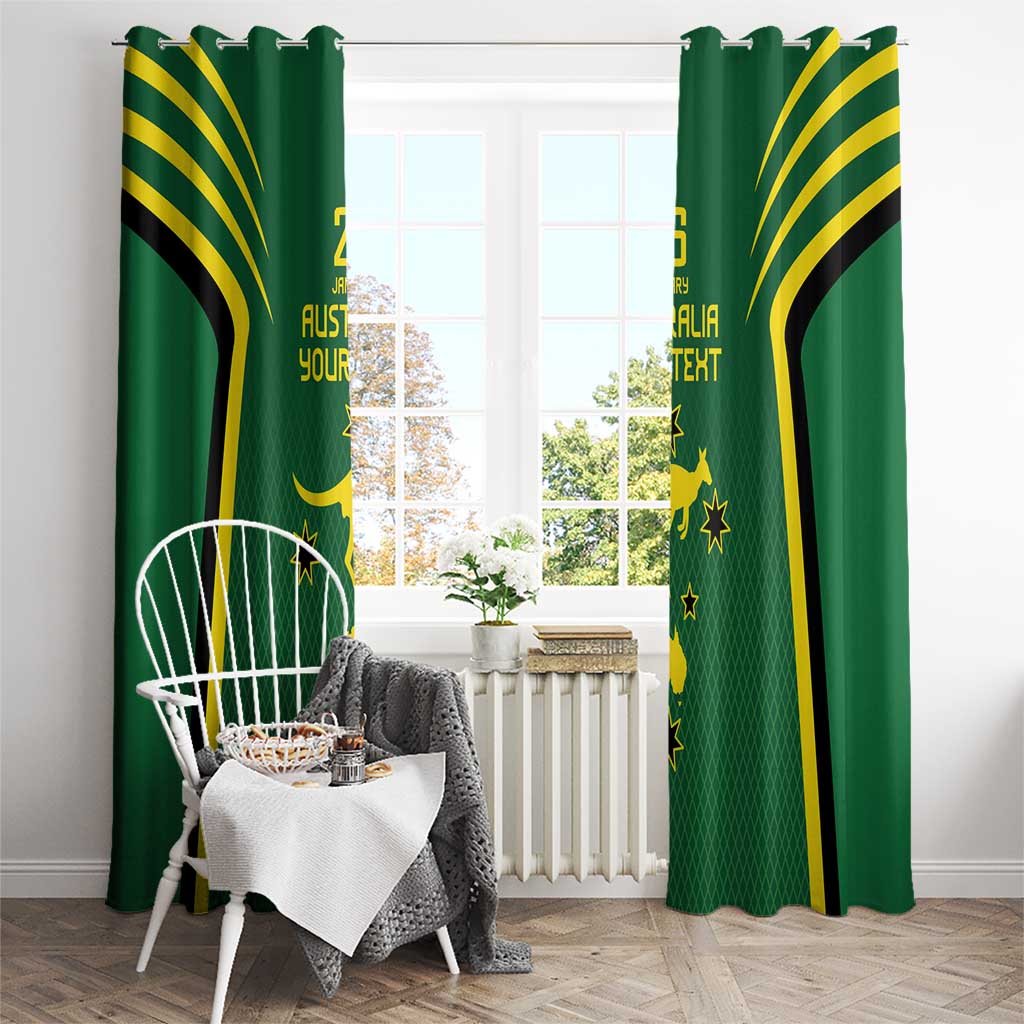 Australia Day 26 January Personalised Window Curtain With National Color