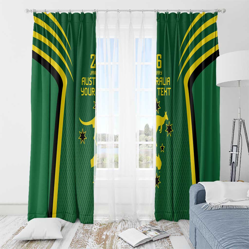 Australia Day 26 January Personalised Window Curtain With National Color