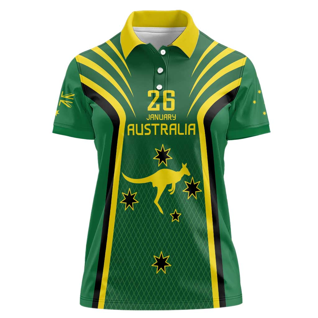 Australia Day 26 January Personalised Women Polo Shirt With National Color - Vibe Hoodie Shop