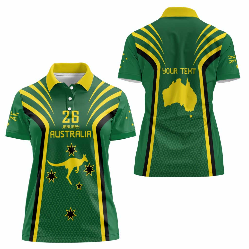 Australia Day 26 January Personalised Women Polo Shirt With National Color - Vibe Hoodie Shop