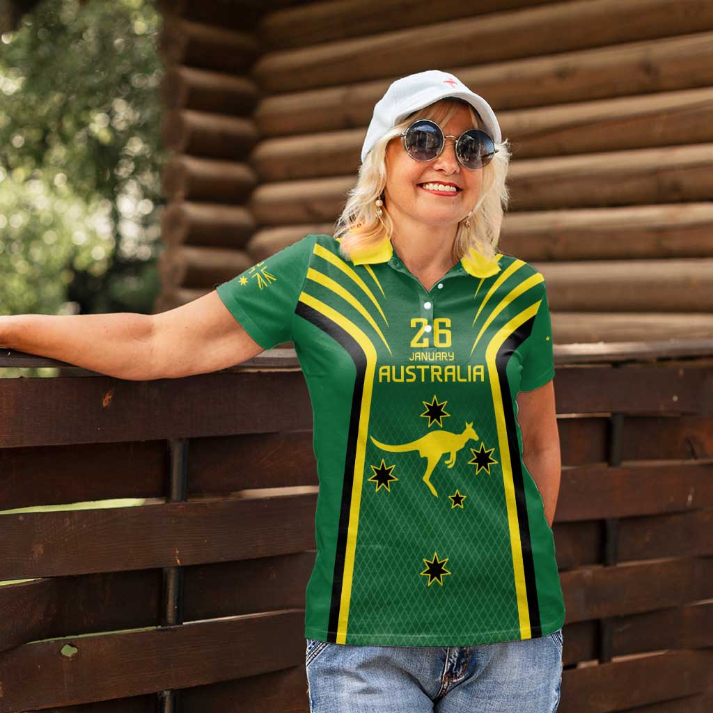 Australia Day 26 January Personalised Women Polo Shirt With National Color - Vibe Hoodie Shop