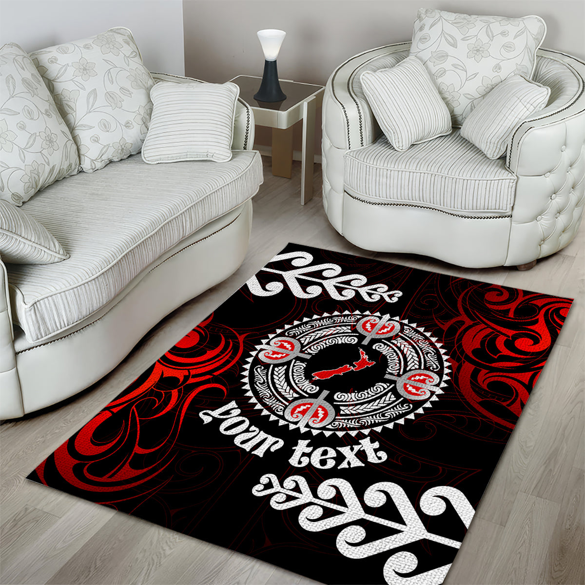 New Zealand Waitangi Day Personalised Area Rug Aotearoa Te Ra O Waitangi With Maori Tattoo - Vibe Hoodie Shop