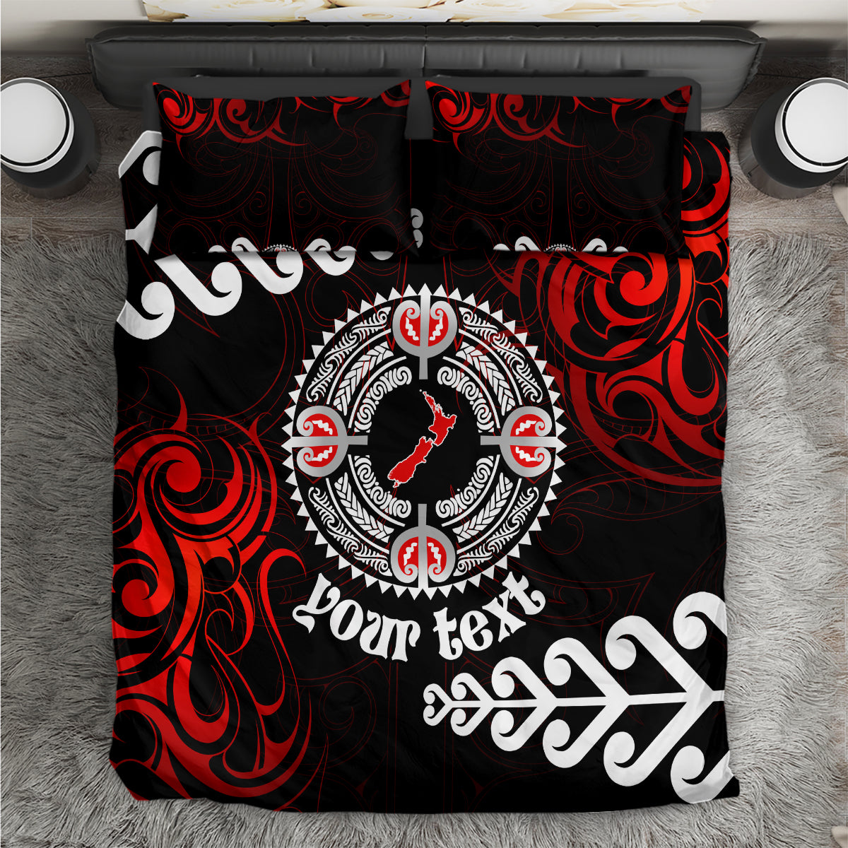 New Zealand Waitangi Day Personalised Bedding Set Aotearoa Te Ra O Waitangi With Maori Tattoo - Vibe Hoodie Shop