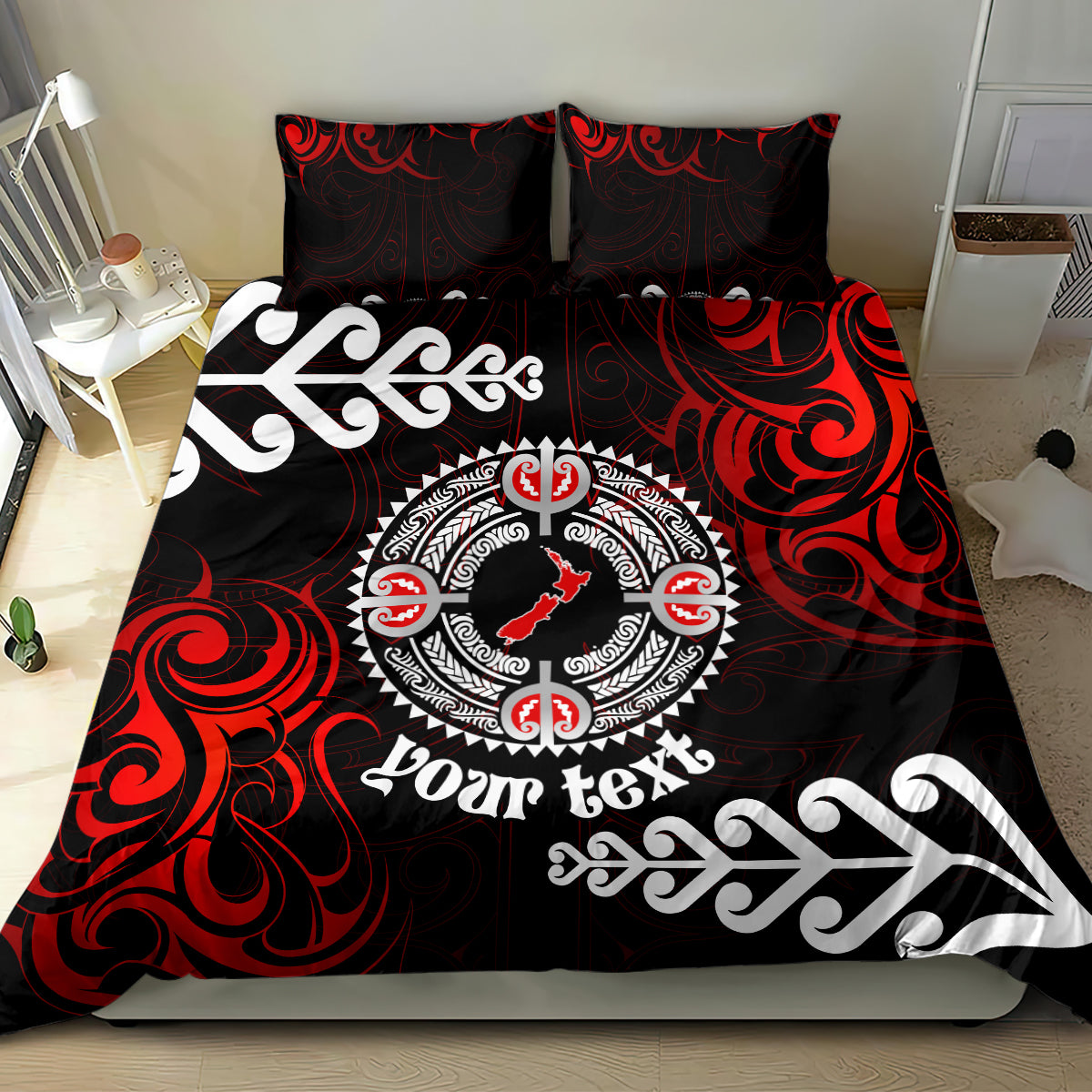 New Zealand Waitangi Day Personalised Bedding Set Aotearoa Te Ra O Waitangi With Maori Tattoo - Vibe Hoodie Shop