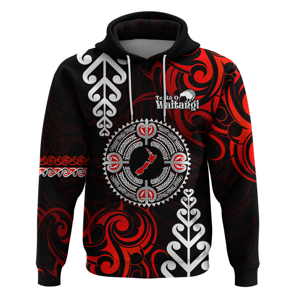 New Zealand Waitangi Day Personalised Hoodie Aotearoa Te Ra O Waitangi With Maori Tattoo LT9 - Vibe Hoodie Shop