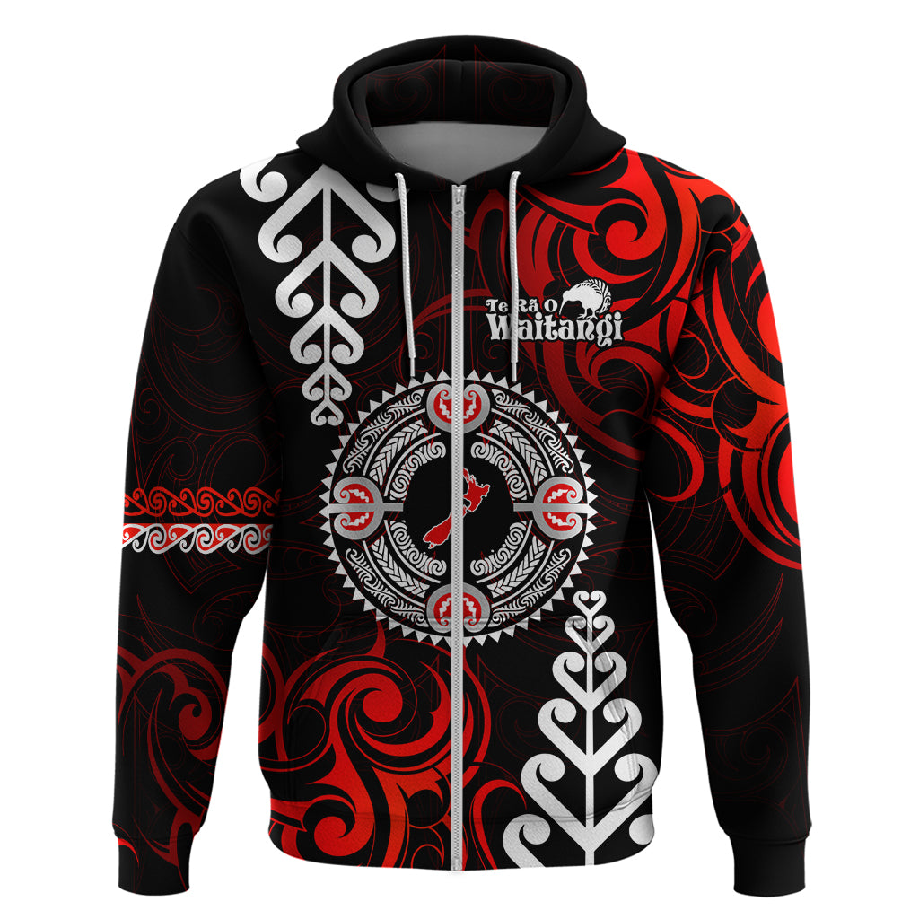New Zealand Waitangi Day Personalised Hoodie Aotearoa Te Ra O Waitangi With Maori Tattoo LT9 - Vibe Hoodie Shop