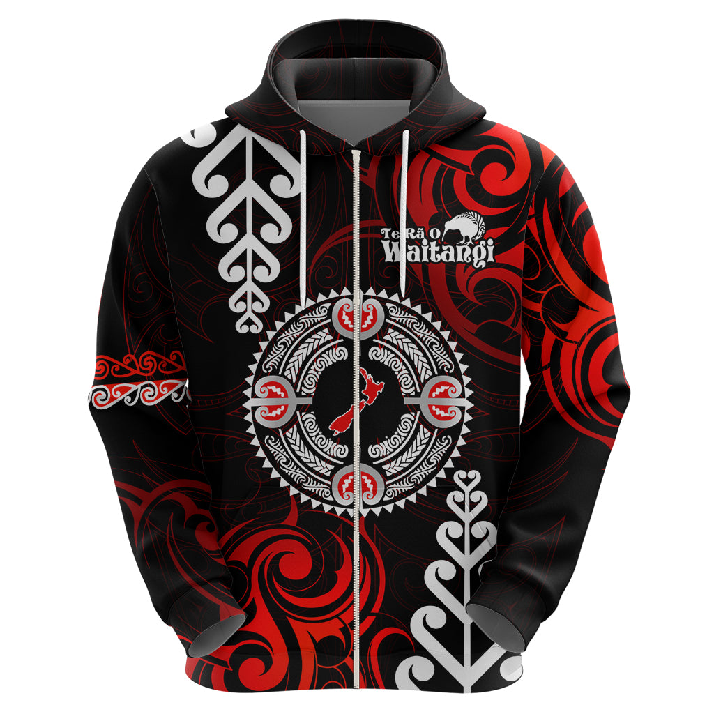 New Zealand Waitangi Day Personalised Hoodie Aotearoa Te Ra O Waitangi With Maori Tattoo LT9 - Vibe Hoodie Shop