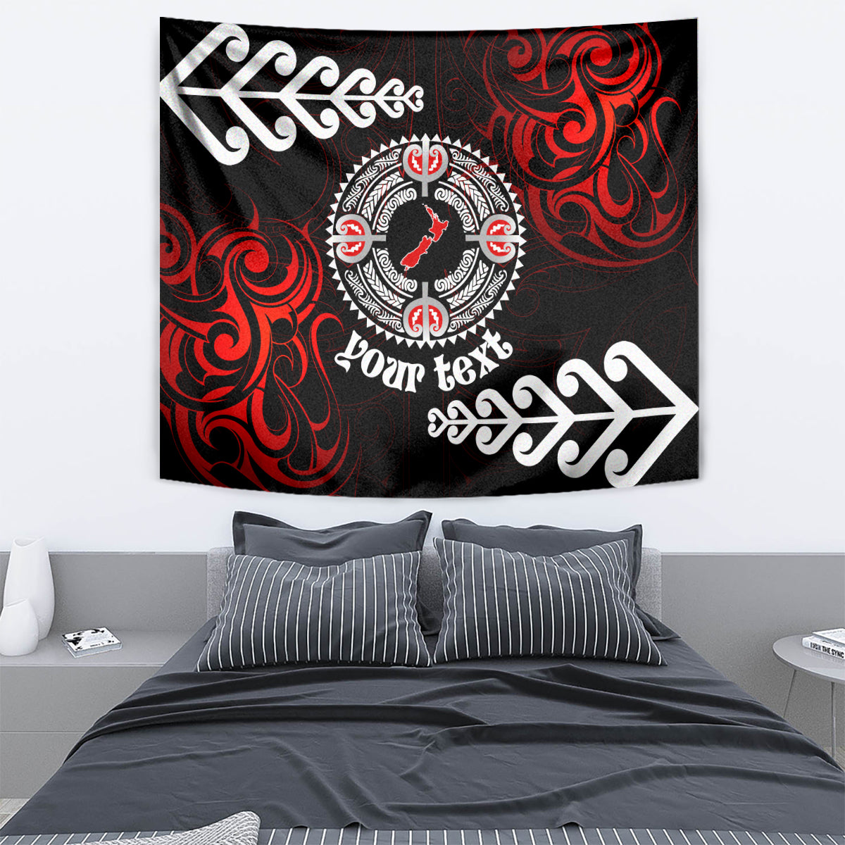 New Zealand Waitangi Day Personalised Tapestry Aotearoa Te Ra O Waitangi With Maori Tattoo - Vibe Hoodie Shop