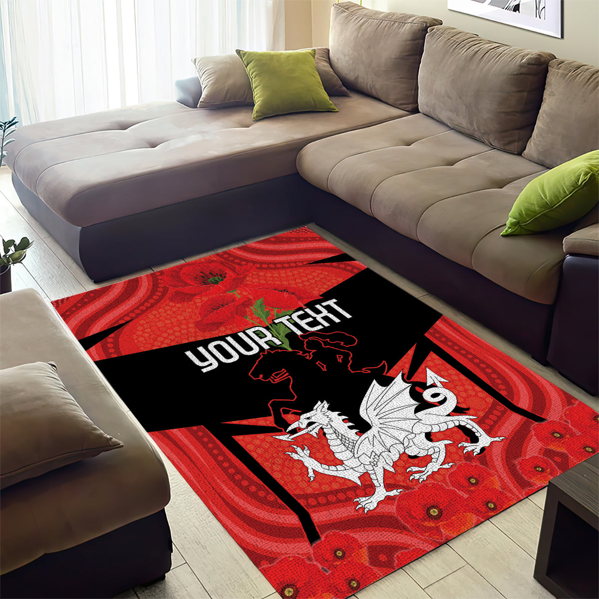 Custom Dragons Rugby ANZAC Area Rug Gallipoli Soldier With Aboriginal Art - Vibe Hoodie Shop